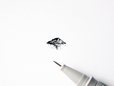 Mountain Island drawing illustration mini minimal mountain sketch