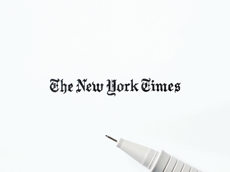 The New Times animation branding handlettering lettering logo the new york times type typography