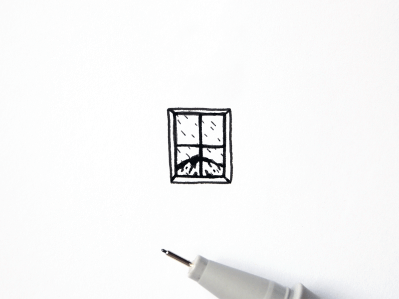 Rain adventure animation drawing gif illustration mini mountain rain sketch