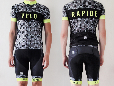 Velo Rapide apparel clothing cycling design digital pixel