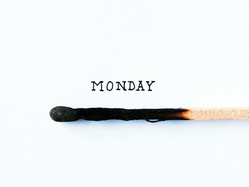 Monday animation gif illustration lettering match minimal monday pine tree type