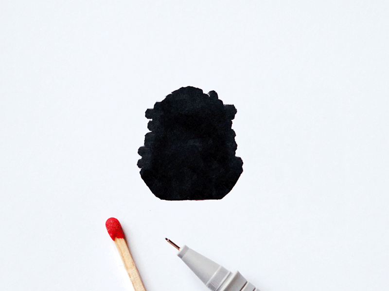 Match animation drawing fire gif illustration ink matchstick minimal mountains sketch