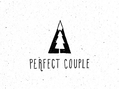 Perfect couple adventure drawing illustration lettering minimal mountain pine simple