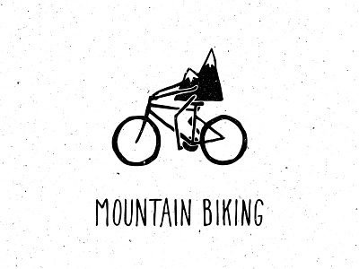 Mountain Biking drawing illustration lettering minimal mountain mountain bike mtb simple