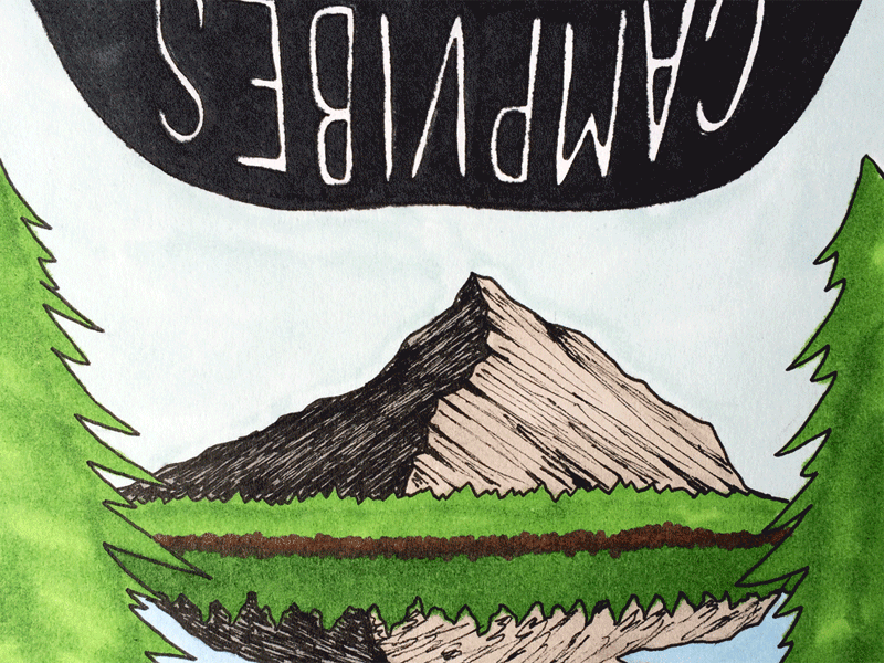 Campvibes 2 adventure animation campvibes drawing explore gif illustration ink mountain poler sketch