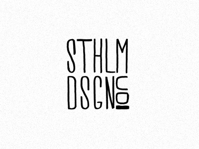 Stockholm Design Company black and white branding hand lettering handmade lettering logo simple sketch stockholm texture typography