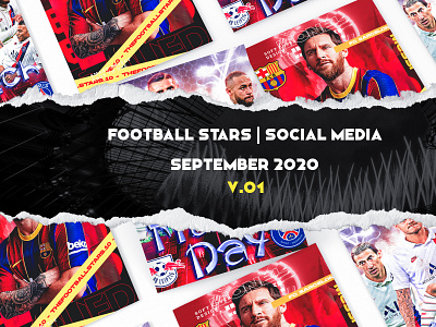 Football Stars | Social Media - September 2020 advertising football design football edit football poster graphic design soccer design soccer poster sport design sport poster sports social media