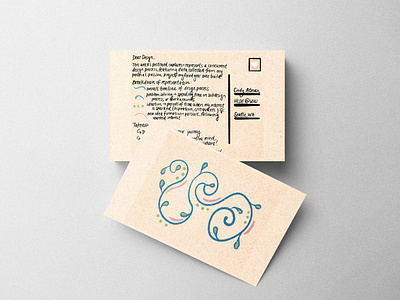dear design abstract design design awareness design process design thinking illustration postcard procreate