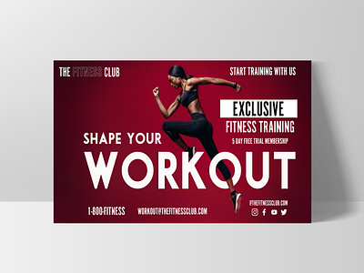 Fitness Club Flyer branding branding design business card design design concept flyer design logo logo concept logo design postcard website