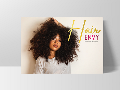 HAIR ENVY LOGO SOCIAL MEDIA branding branding design business card business card design design concept logo logo concept logodesign postcard website