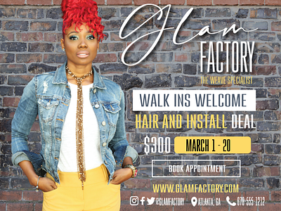 Glam Factory Hair Salon Postcard