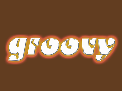 Groovy chrometype 70sdesign chrome design groovy photoshop retro typography