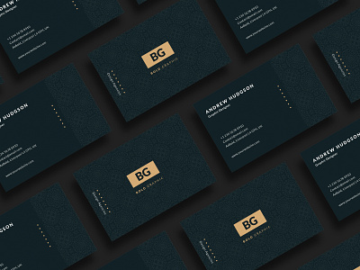 Luxury Dark and Gold Business Card