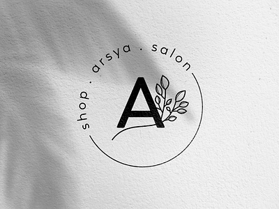 Arsya shop and salon logo concept