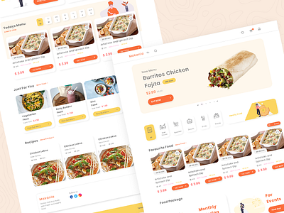 Catering Web Design UI