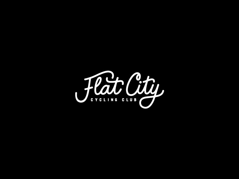 Flat City Cycling Club (gif) cycling flat city minneapolis script typography ultra magnetic
