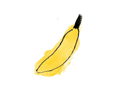 Banana drawing illustration sketch watercolor