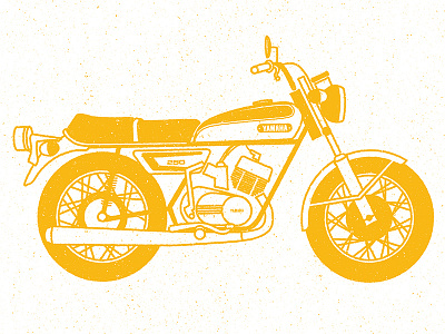 1972 Yamaha DS7 1972 illustration motorcycle yamaha yamaha ds7