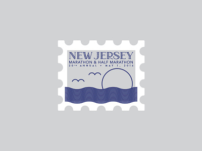 New Jersey Marathon design illustration marathon new jersey ocean sea