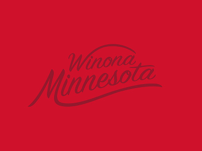 Winona, Minnesota brush script design minnesota typography winona