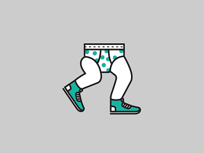 Running Underwear fitness icon illustration running underwear