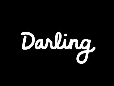 Darling darling script text typography