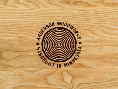 Anderson Woodworks branding construction handbuilt wood woodworks