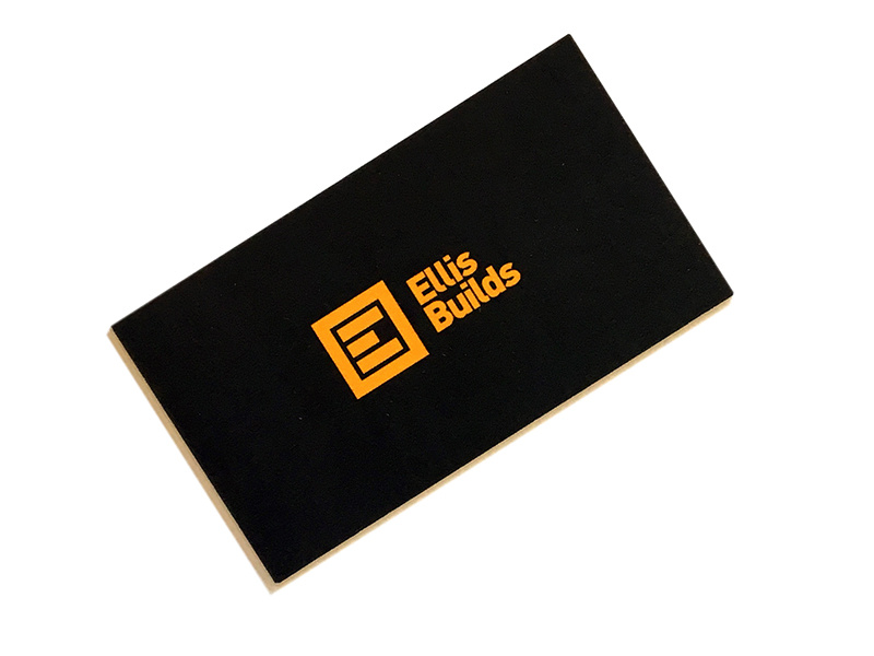 Ellis Builds - Business Card business card construction ellis brand wordmark identity