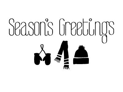 Season's Greetings frwd holidays illustration typography winter