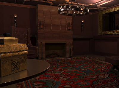 Ballroom 3d arnoldrender maya substancepainter