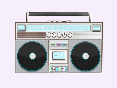 Boombox | Retro Series art boombox digital digital art digital drawing digital illustration drawing illustration procreate procreateart radio retro