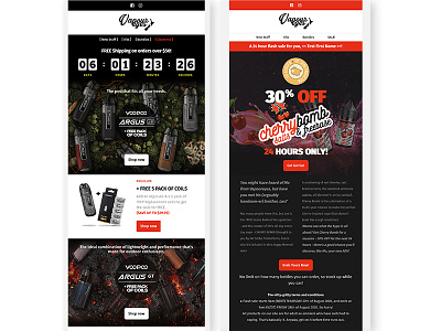 Email Marketing for Vape Products design eliquid email email design email marketing illustration marketing marketing campaign vape vape pen vaper vaping