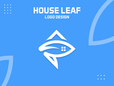 House Leaf Logo Design Concept for Commercial Use app icon brand identity branding creative design creative logo graphic design house logo illustration leaf logo logo design r letter logo real state logo