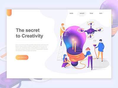infographic Vector Design for creativity web landing pages design illustration typography ui ux vector website