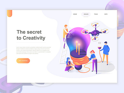 infographic Vector Design  for creativity web landing pages