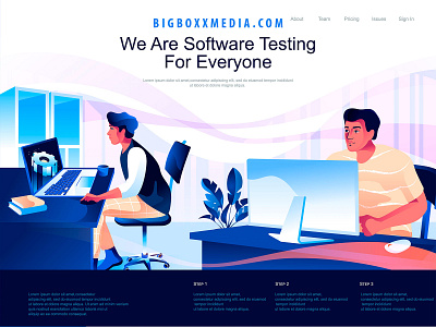 Software Testing for everyone isometric landing page