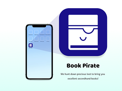 Book Pirate Secondhand Books - App Icon Concept