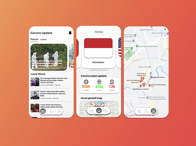 Coronow app design ui