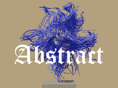 Abstract 3d abstract art blebder blue design dribble illustration minimal render typography visual abstract visualization