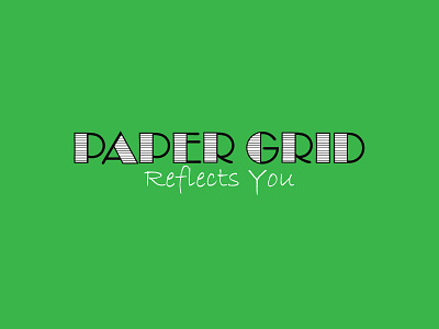 Papergrid Logo Rebranding 2d adobe illustrator art black branding design dribble green illustration illustrator logo paper rebranding typography white