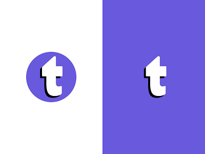 New app icon for Tumblr 2d adobe illustrator art branding design dribble illustration illustrator logo redesign tumblr