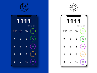 Calculator - Day + Night affinity app calculator dailyui design ui vector