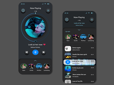 Music Player app design ui