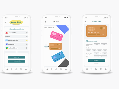 Screens for payment details app branding dailyui design figma illustration ui