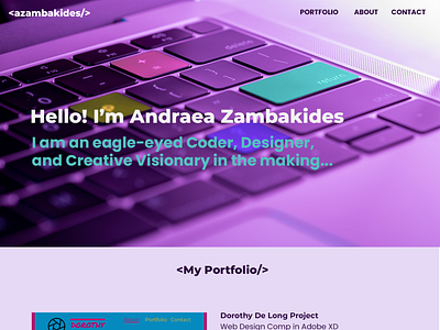 Personal portfolio website @ azambakides.com