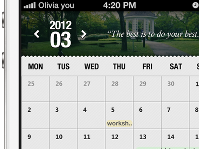 Piclediary calendar