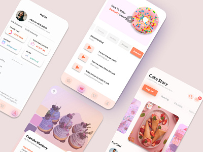 CAKE STORY android cake cooking design mobile ui web