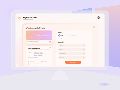 Regestration Galery Art dashboard design event indonesia regestration ticket ui web