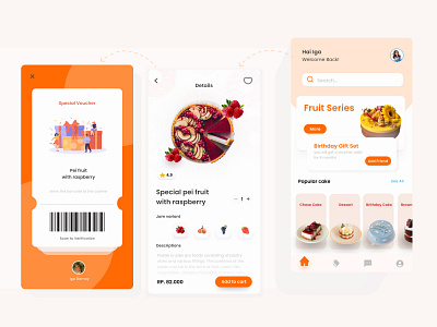 Kookie Page branding cake ui design food home ui ui cake uidesign uiux voucer