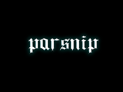 Shiney Metal Parsnip metal typography